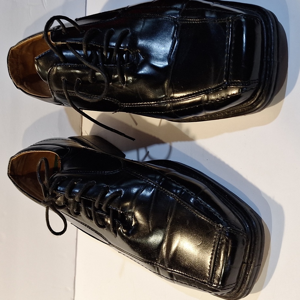 Men's Black Leather Dress Shoes